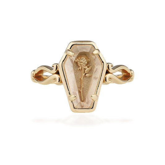 Rose & Coffin Ring