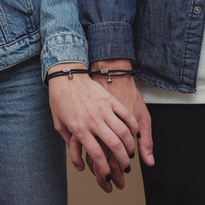 CUSTOM ENGRAVED Magnetic Heart Bracelet for Couples / Loved Ones- Valentine's Day Gift