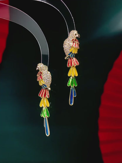 Colorful Parrot Earrings