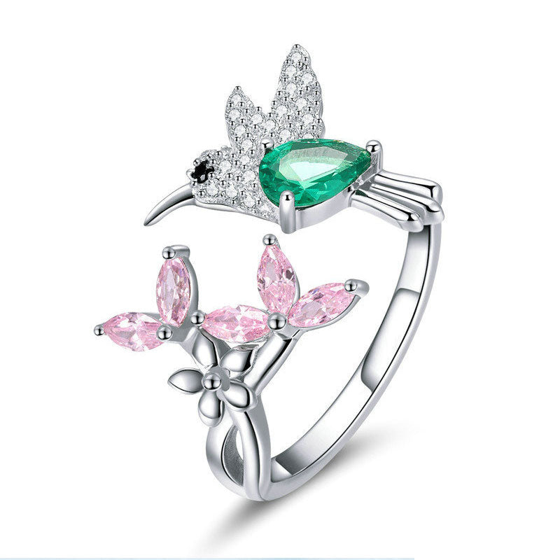 Hummingbird Flower Picking Ring