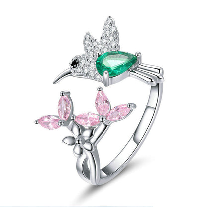 Hummingbird Flower Picking Ring