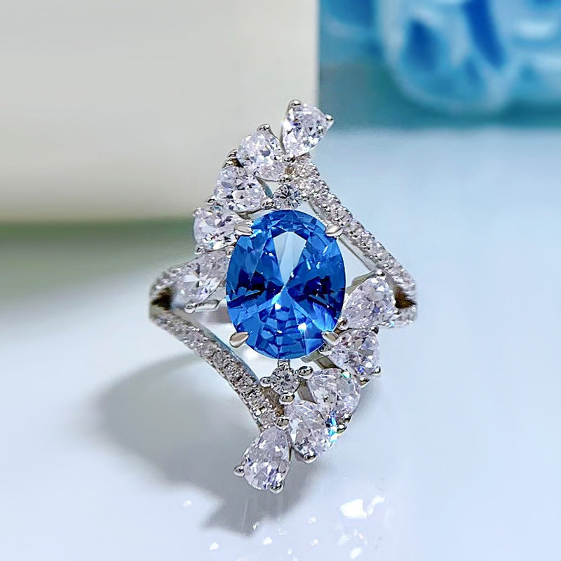 Anillo Topacio Azul