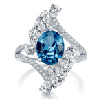Anillo Topacio Azul
