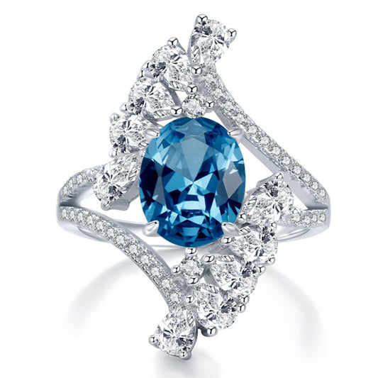 Anillo Topacio Azul