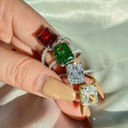 Anillo de Caramelo de Roca de Plata 925