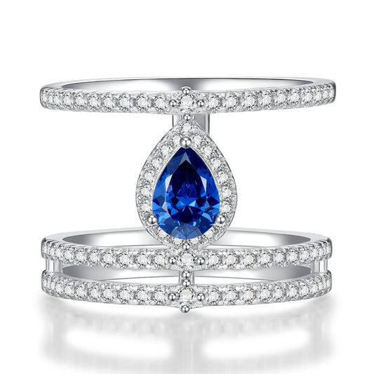 Anillo de Gota de Agua de Tanzanita