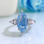 Aguamarina Anillo Marquesa