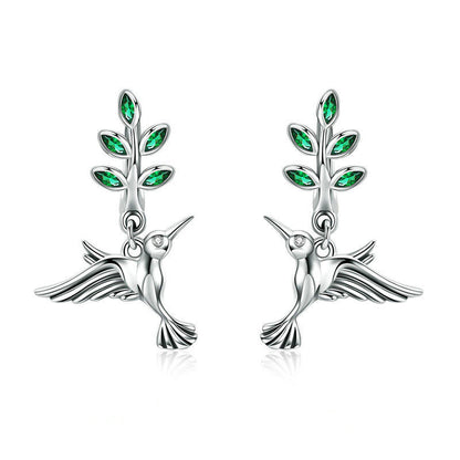 1X Hummingbird Branch Earrings