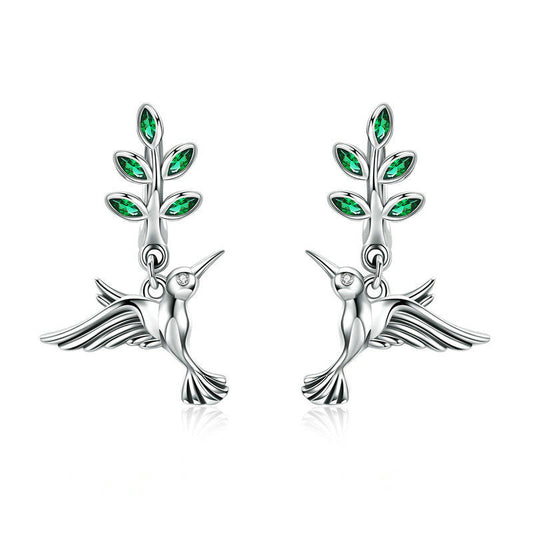 1X Hummingbird Branch Earrings
