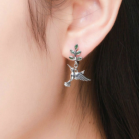 1X Hummingbird Branch Earrings