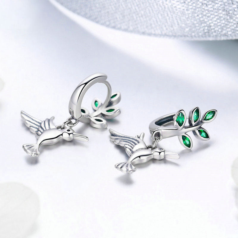 1X Hummingbird Branch Earrings