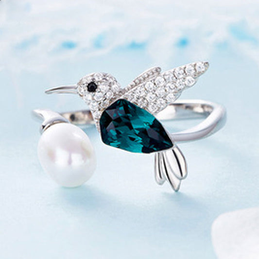 Hummingbird Pearl Ring