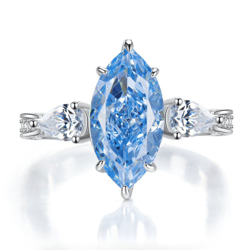 Aguamarina Anillo Marquesa