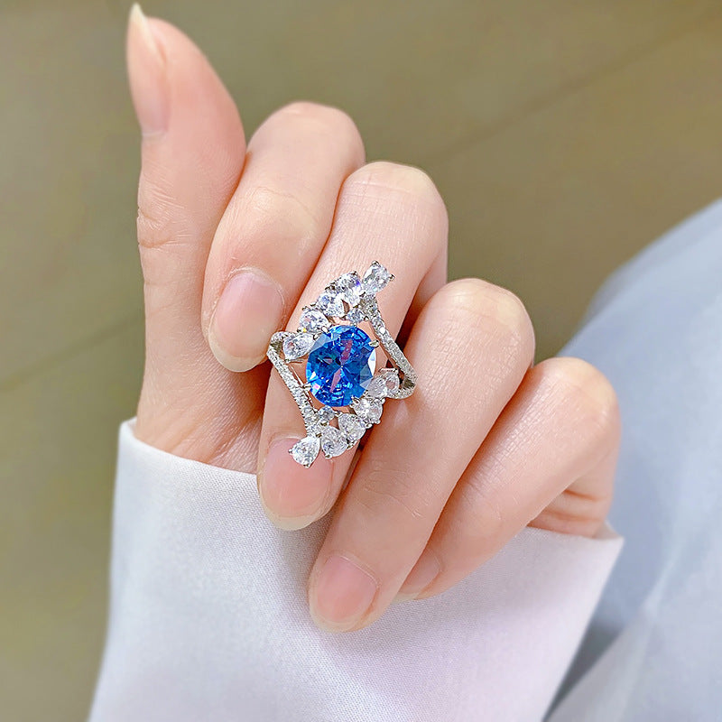 Anillo Topacio Azul