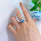 Aguamarina Anillo Marquesa