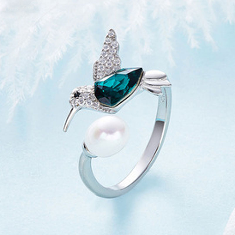 Hummingbird Pearl Ring