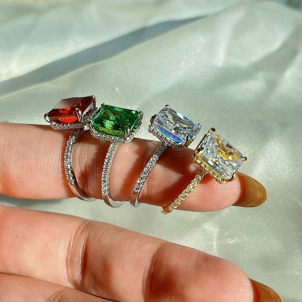 Anillo de Caramelo de Roca de Plata 925
