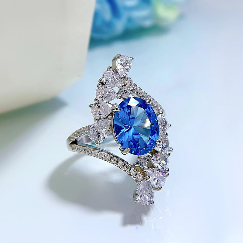 Anillo Topacio Azul