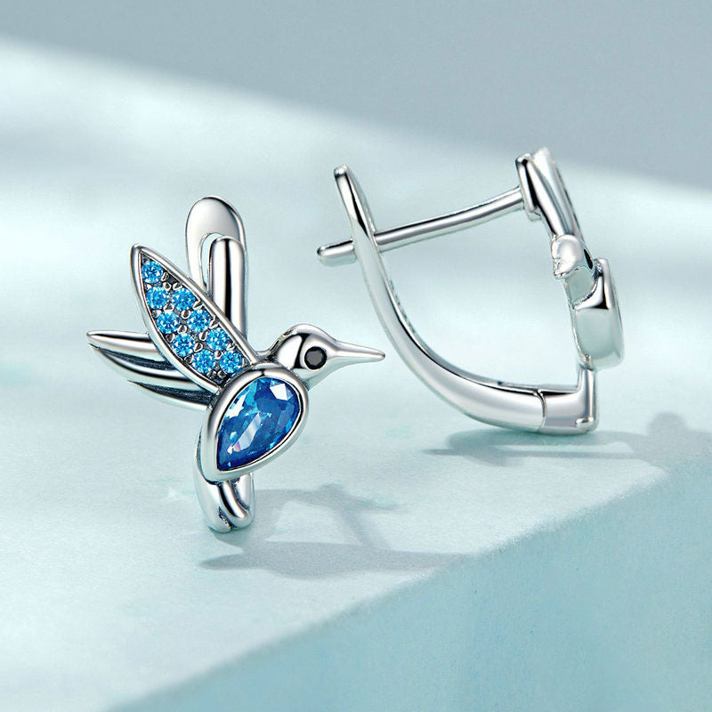 Pendientes Colibrí Azul
