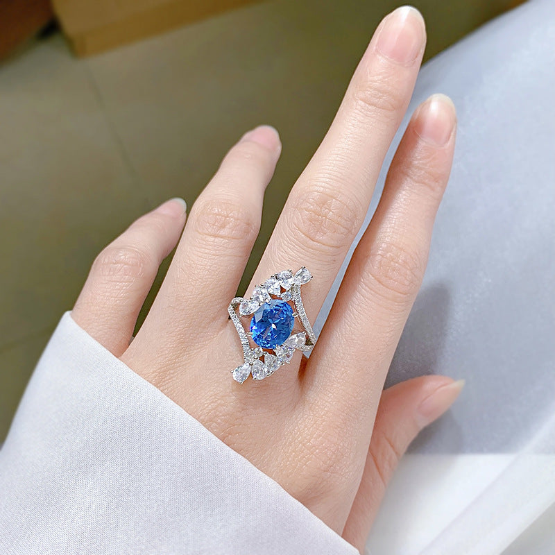 Anillo Topacio Azul
