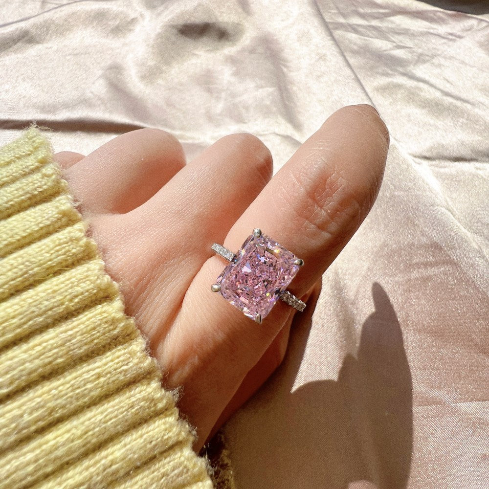 Anillo de Caramelo de Roca de Plata 925