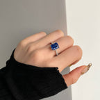 Anillo de Caramelo de Roca de Plata 925