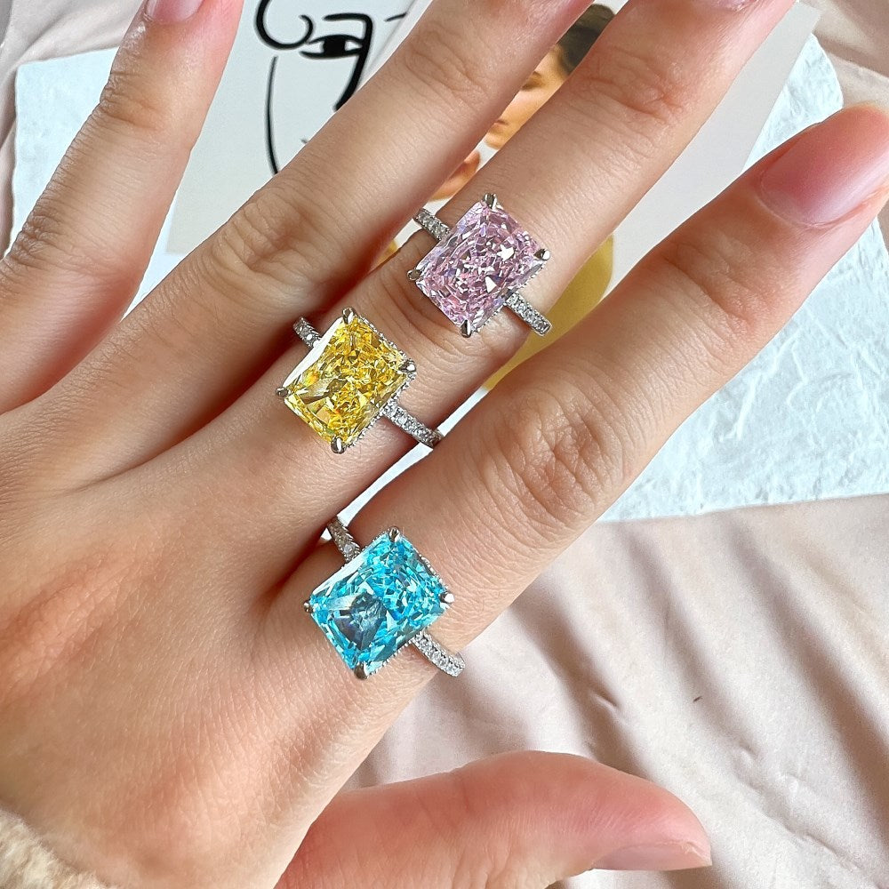 Anillo de Caramelo de Roca de Plata 925