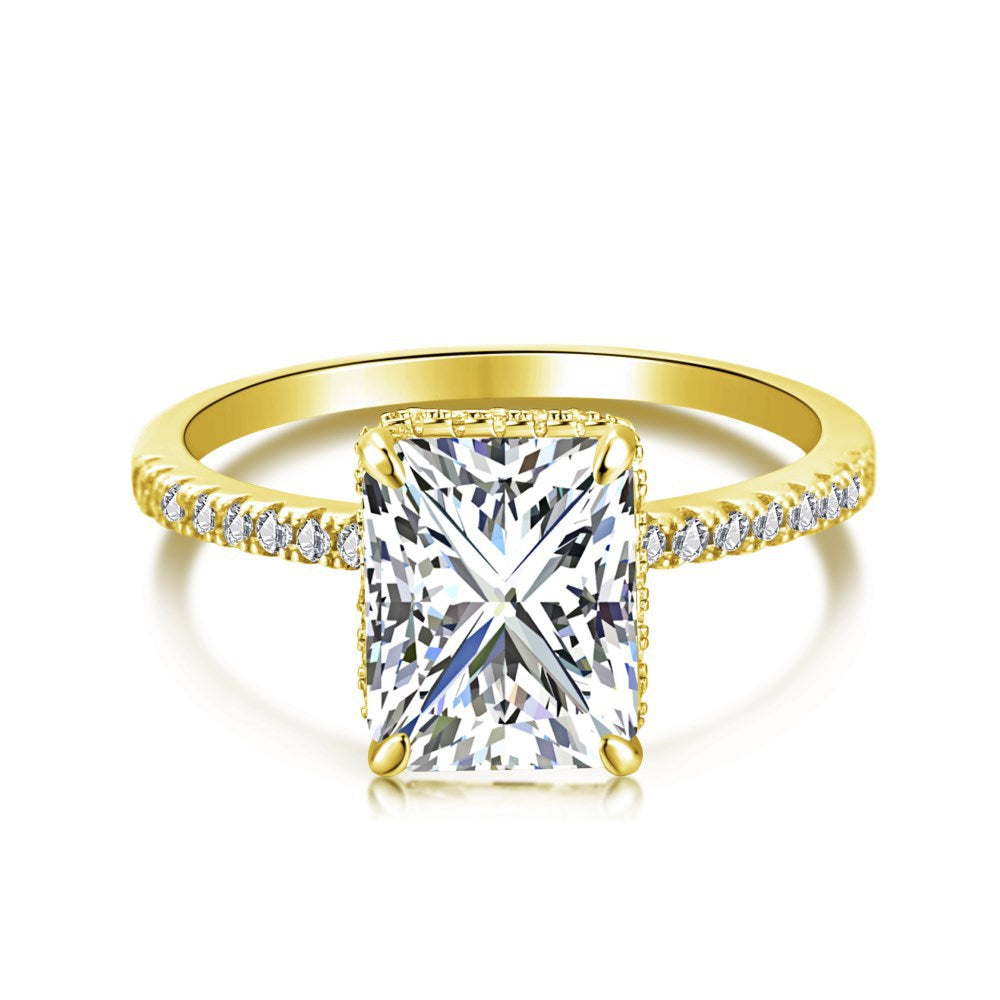 Anillo de Caramelo de Roca de Plata 925