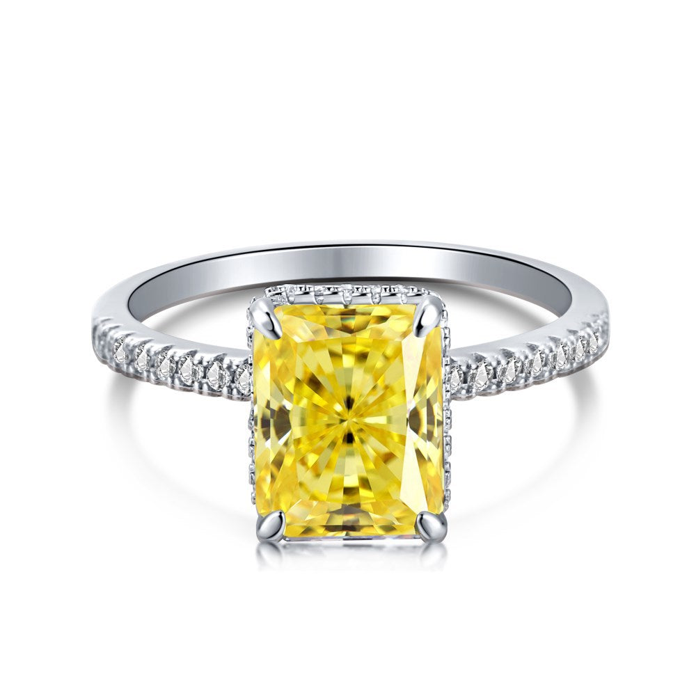 Anillo de Caramelo de Roca de Plata 925