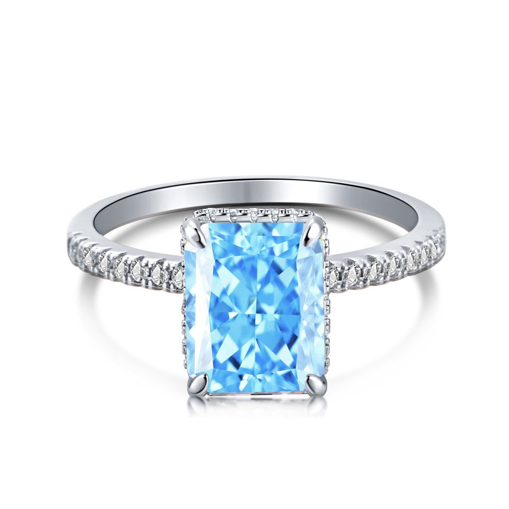 Anillo de Caramelo de Roca de Plata 925