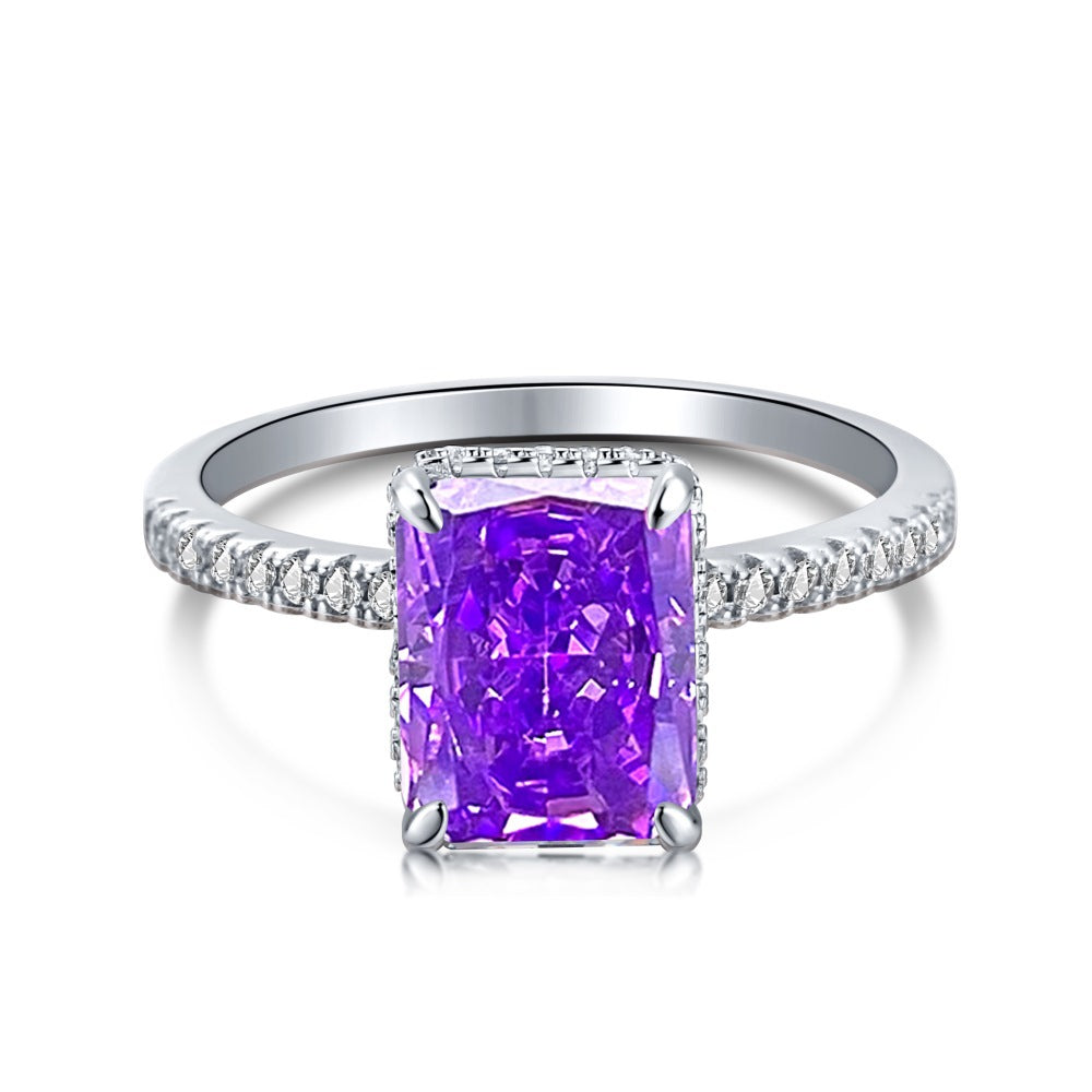 Anillo de Caramelo de Roca de Plata 925