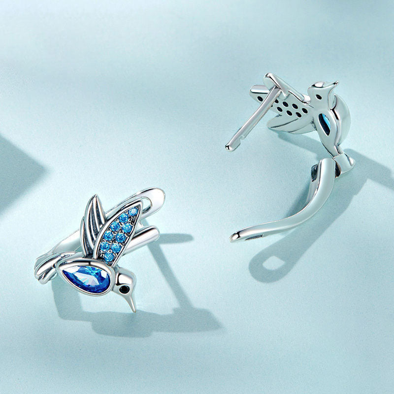 Pendientes Colibrí Azul